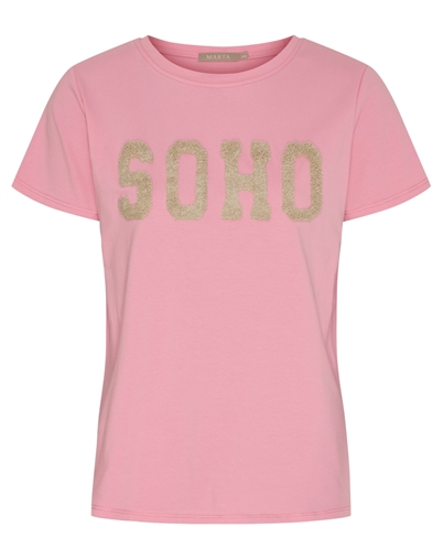 Marta du Chateau - MDCHerdis T-shirt - Rose Barbie/Beige